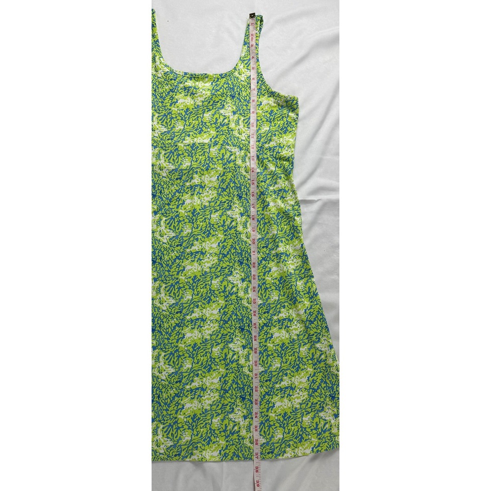 Columbia PFG Freezer III Dress Womens Medium M Green Blue Coral Print Sleeveless - Picture 3 of 11
